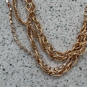 Fashion nova layered adjustable necklace gold